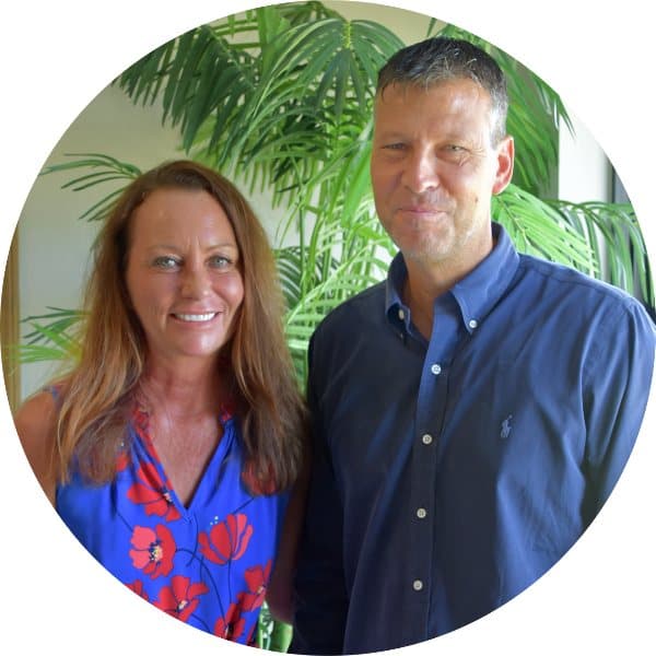 Mark Dean, who leads the Truth Class Connection Group, with his wife